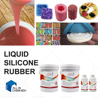 Liquid Silicone Rubber Mould Making Blue White Red Purple Yellow Green 100:3 Mix