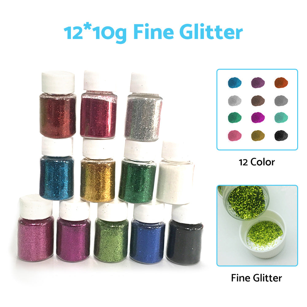 12 Colours Pearl Glitter Pellet Pigment Powder Resin Epoxy Colour Pigment Resin