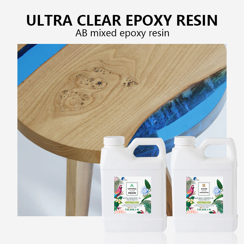 8Ltr Epoxy Resin 1:1 AB Kit Art DIY UV Crafts Glass & Water Clear Epoxy Coating