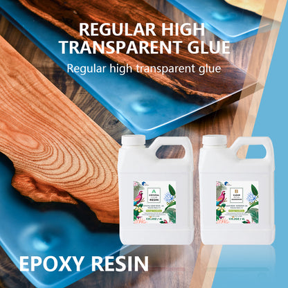 8Ltr Epoxy Resin 1:1 AB Kit Art DIY UV Crafts Glass & Water Clear Epoxy Coating