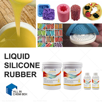 Liquid Silicone Rubber Mould Making Blue White Red Purple Yellow Green 100:3 Mix