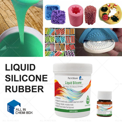 Liquid Silicone Rubber Mould Making Blue White Red Purple Yellow Green 100:3 Mix