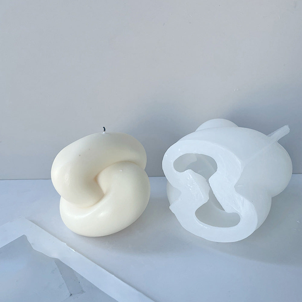 Large Knot Candle MOLD Spiral Tie Rope Ball Twisted Silicone Gypsum Aromatherapy