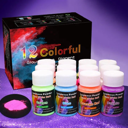 Luminous Epoxy Resin Pigment Kit Glow In Dark DIY Resin Mold Glitter Powder Acrylic Paints Colorant Dye Jewelry Making Pigment