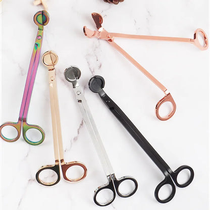 Candle Wick Scissors Stainless Steel Candle Core Trimmer DIY Handmade Candle Making Tools 18cm Black Rose Gold Silver Shears