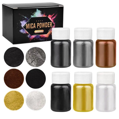 6 Colors/Set Pearl Powder Pigment DIY Epoxy Resin Mold Colorant Dye Mineral Powder Epoxy Resin Dye Pearl Pigment Glitter Crafts