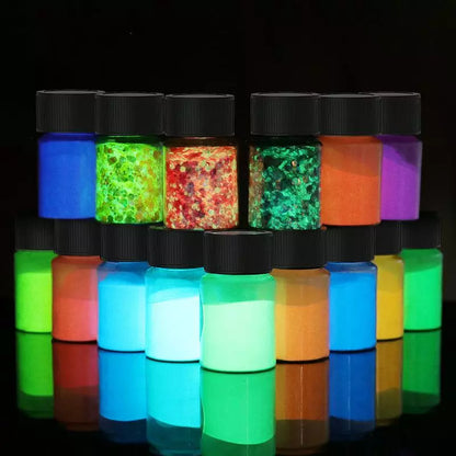 Luminous Epoxy Resin Pigment Kit Glow In Dark DIY Resin Mold Glitter Powder Acrylic Paints Colorant Dye Jewelry Making Pigment