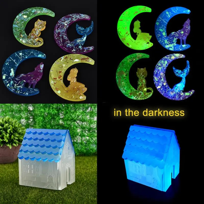 Luminous Epoxy Resin Pigment Kit Glow In Dark DIY Resin Mold Glitter Powder Acrylic Paints Colorant Dye Jewelry Making Pigment