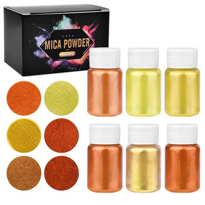 6 Colors/Set Pearl Powder Pigment DIY Epoxy Resin Mold Colorant Dye Mineral Powder Epoxy Resin Dye Pearl Pigment Glitter Crafts