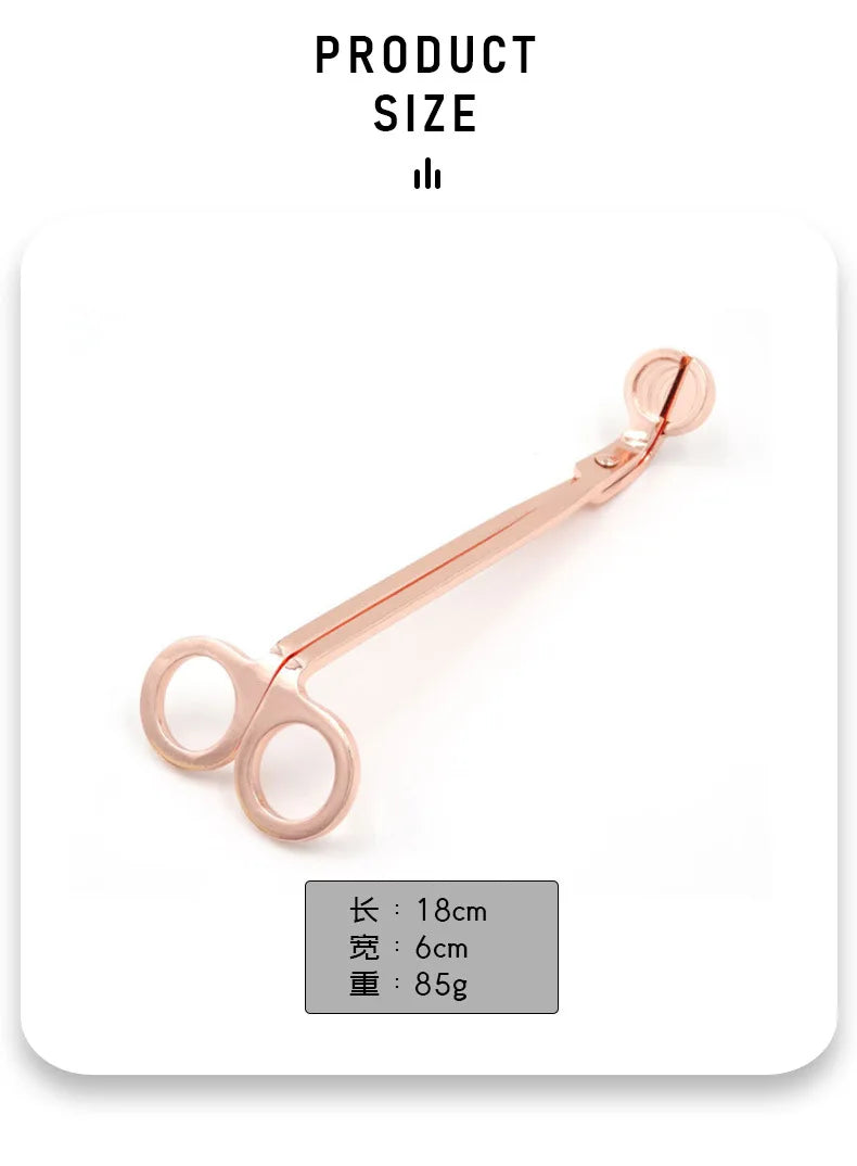 Candle Wick Scissors Stainless Steel Candle Core Trimmer DIY Handmade Candle Making Tools 18cm Black Rose Gold Silver Shears