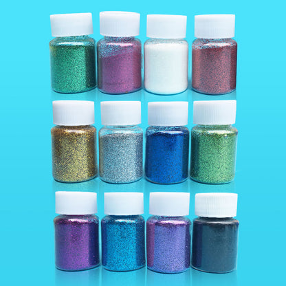 12 Colours Pearl Glitter Pellet Pigment Powder Resin Epoxy Colour Pigment Resin