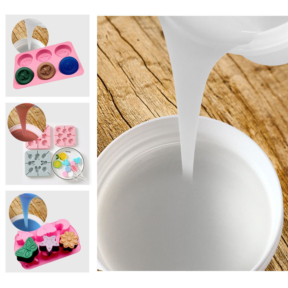 High-Quality SH25 Liquid Silicone Mold Rubber Mould Making Kit - 100:3 Mix Ratio - 1Kg & 5Kg & 10Kg White Options