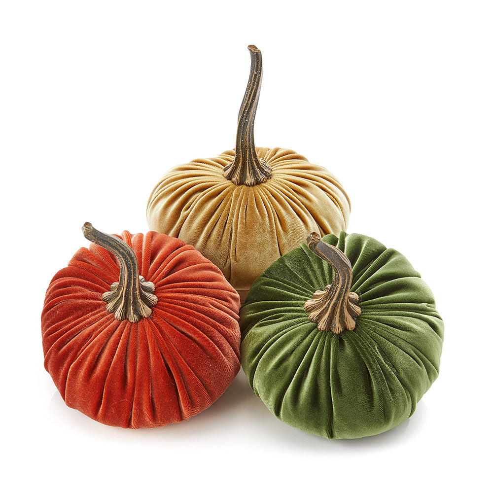 3PCS velvet pumpkin Handmade Holiday Fall Halloween Thanksgiving Farmhouse Decor