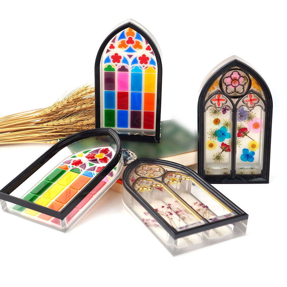 Epoxy Resin Mold Church Window Silicone Dish Trinket Tray Jewelry Container