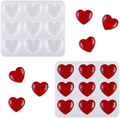 Heart Silicone Pendant Mold Necklace Jewelry Resin Mould Casting Craft DIY Tool