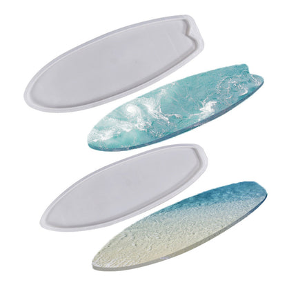 Surfboard Silicone Epoxy Resin Tray Mold Surf Board DIY Ocean Wave Serving Board