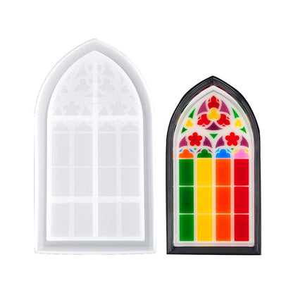 Epoxy Resin Mold Church Window Silicone Dish Trinket Tray Jewelry Container