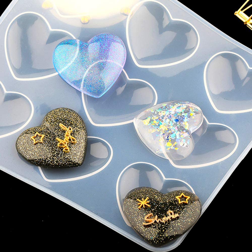 Heart Silicone Pendant Mold Necklace Jewelry Resin Mould Casting Craft DIY Tool