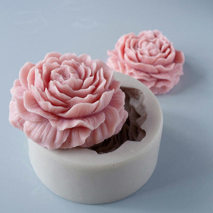 Silicone Peony Aromatherapy Soap Wax Candle MOLD Making Resin Mould DIY Craft