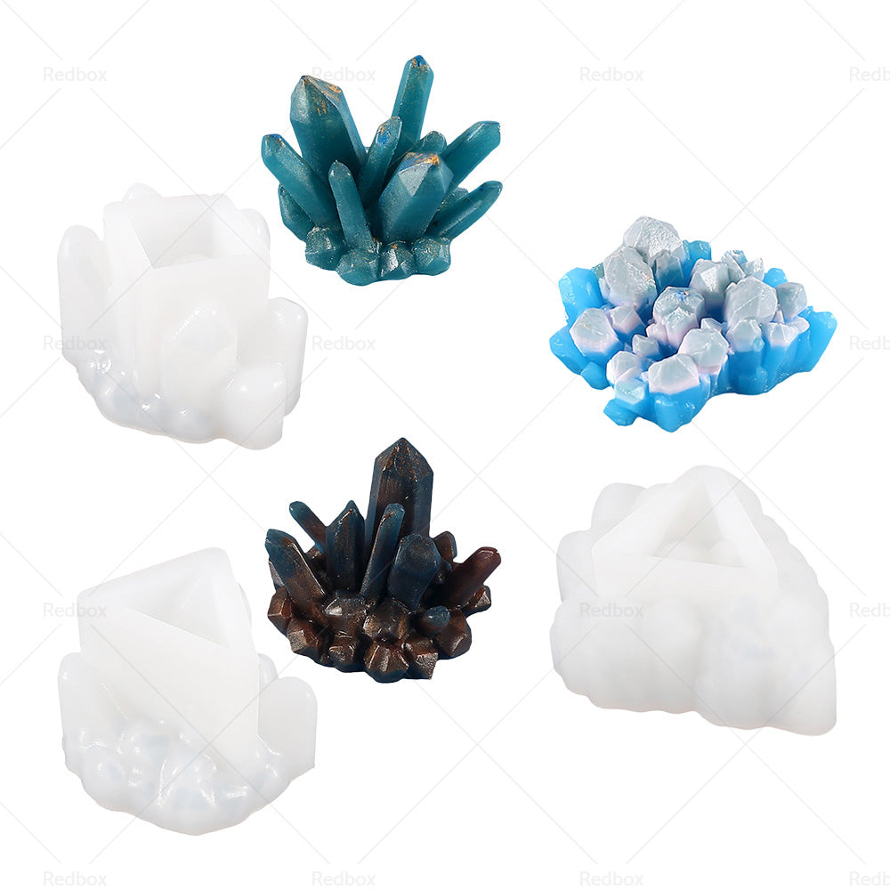 Silicone Epoxy Resin Mold Crystal Cluster Quartz Rock Column Icicle Stone Gem