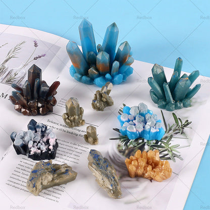 Silicone Epoxy Resin Mold Crystal Cluster Quartz Rock Column Icicle Stone Gem