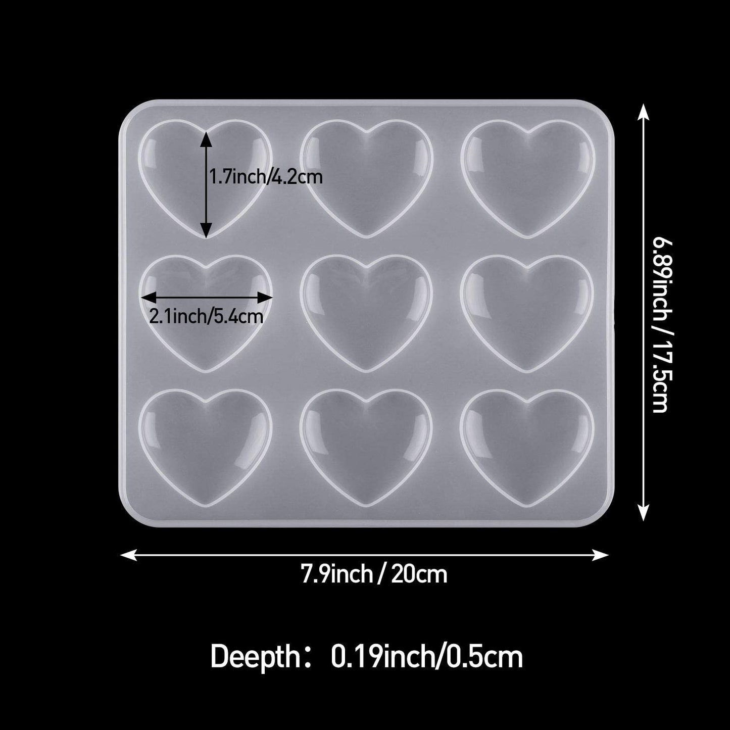 Heart Silicone Pendant Mold Necklace Jewelry Resin Mould Casting Craft DIY Tool