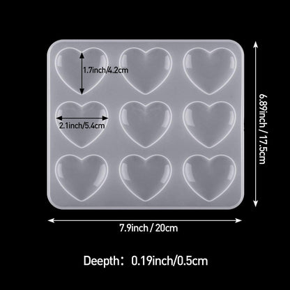 Heart Silicone Pendant Mold Necklace Jewelry Resin Mould Casting Craft DIY Tool