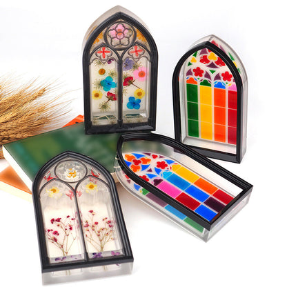 Epoxy Resin Mold Church Window Silicone Dish Trinket Tray Jewelry Container