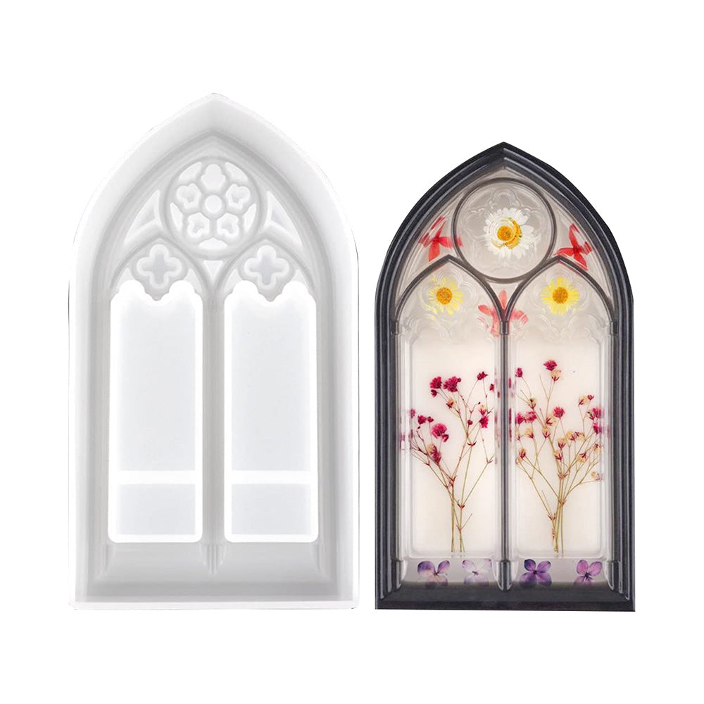 Epoxy Resin Mold Church Window Silicone Dish Trinket Tray Jewelry Container