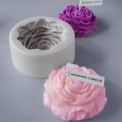 Silicone Peony Aromatherapy Soap Wax Candle MOLD Making Resin Mould DIY Craft