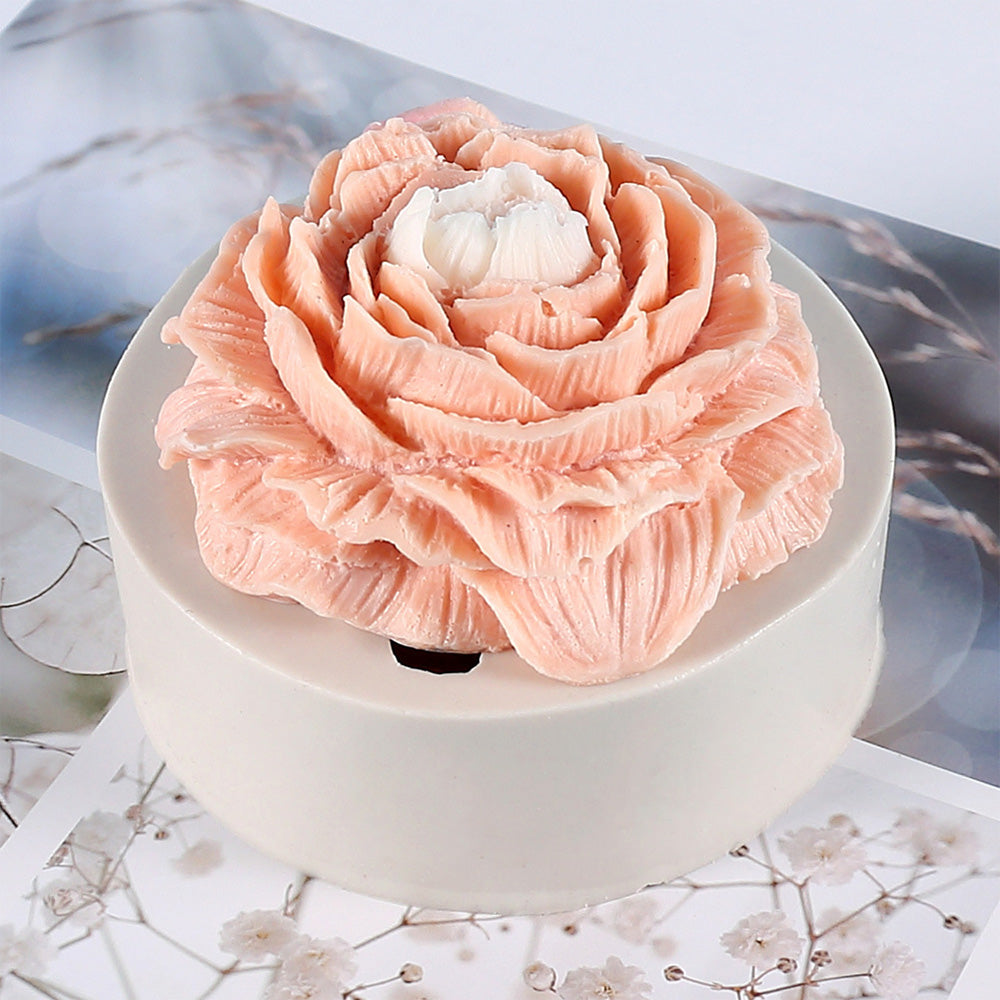 Silicone Peony Aromatherapy Soap Wax Candle MOLD Making Resin Mould DIY Craft