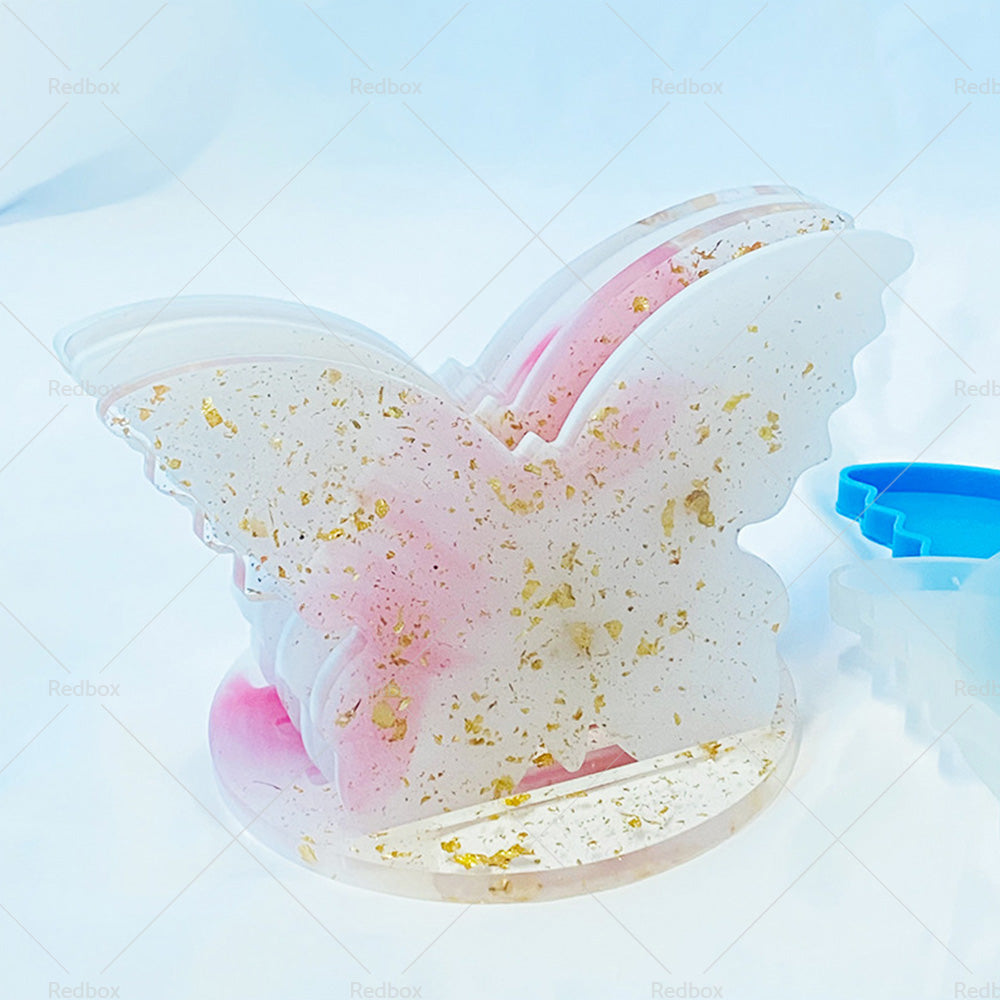 Epoxy Resin 4PCS Butterfly Shaped Coaster molds + Holder Mold for Silicone Resin