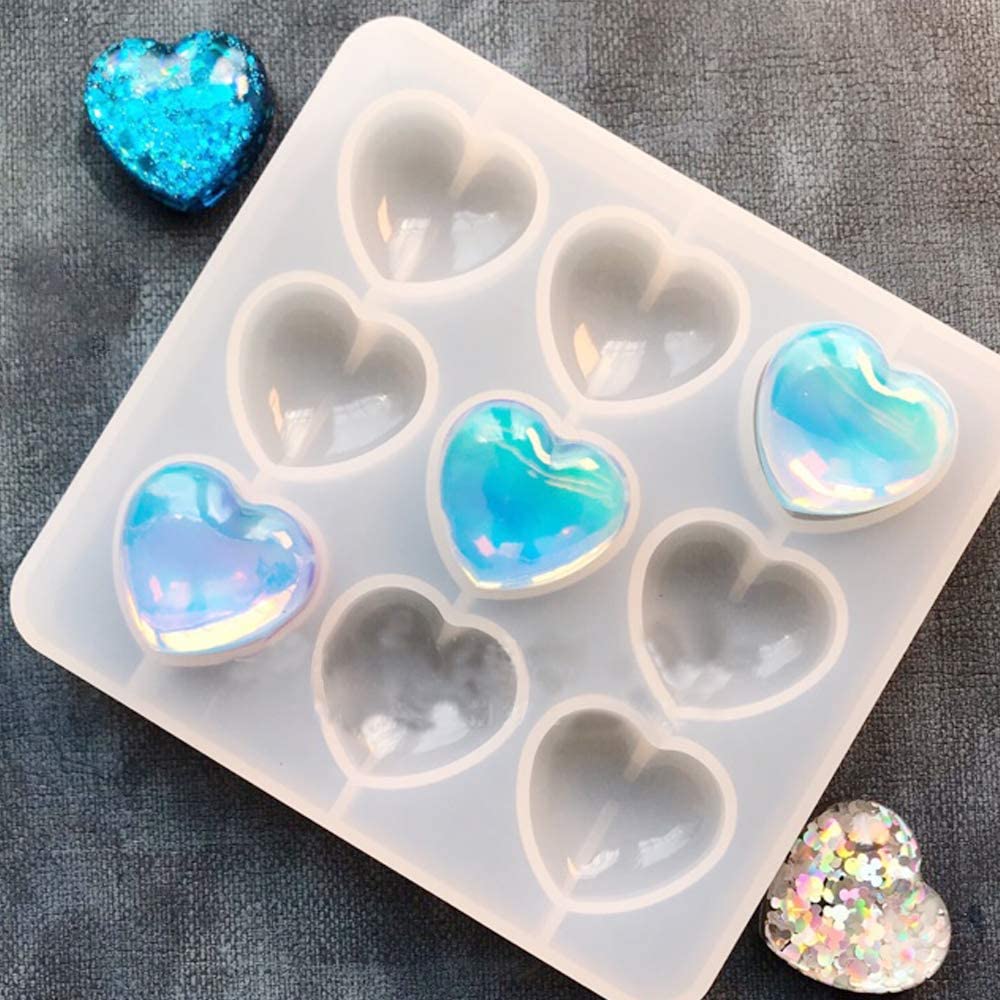 Heart Silicone Pendant Mold Necklace Jewelry Resin Mould Casting Craft DIY Tool