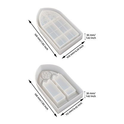 Epoxy Resin Mold Church Window Silicone Dish Trinket Tray Jewelry Container